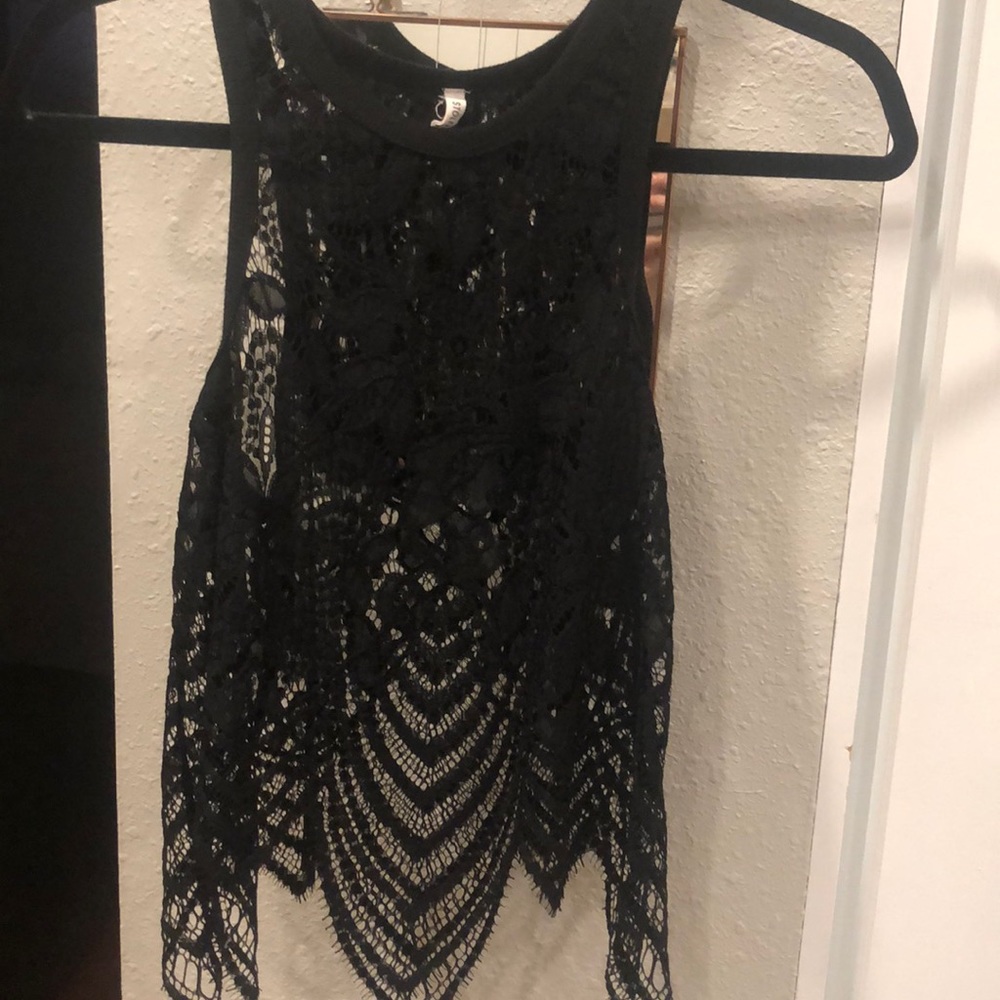 Black lace top